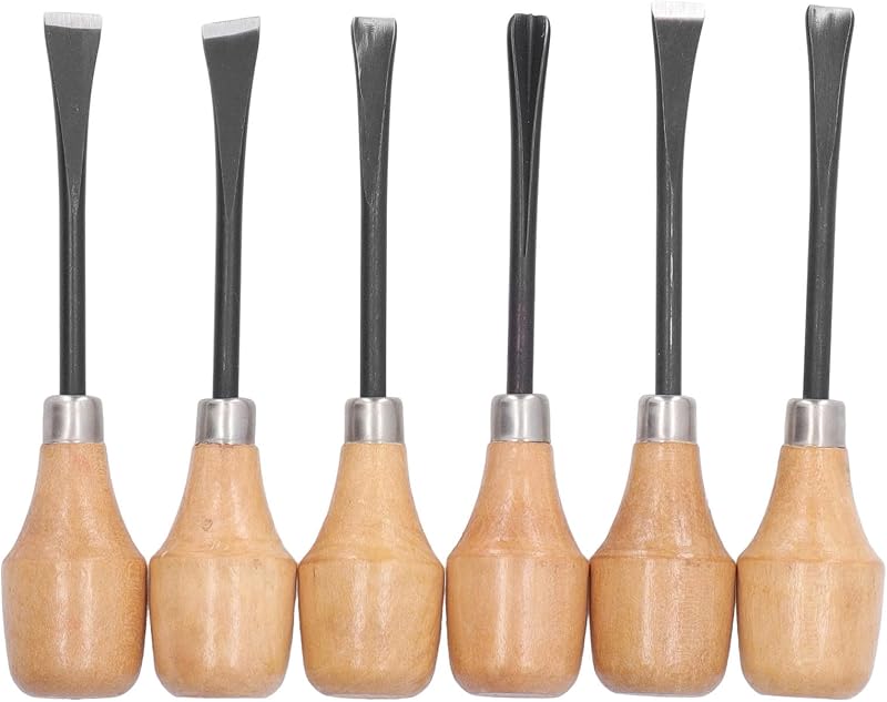 Hand Carving Tool Set, Gouges and Woodworking Chisel Set Wood Carving Chisel Set Kit Sculpture Hand Tools Hemispherical Handle DIY Art Craft Accessories