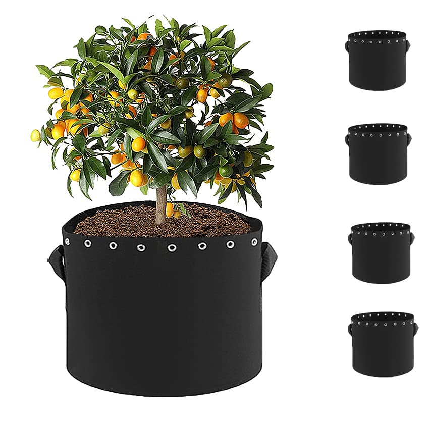 Sac de culture pour plantes résistant en tissu non tissé 27L avec drainage optimal