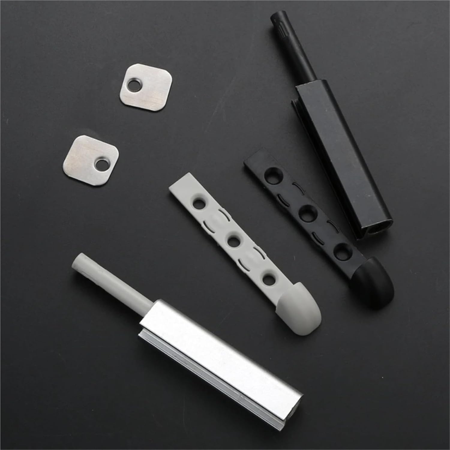 Rebound Device Concealed Hinge Hardware Accessories 2Pcs(Silver)