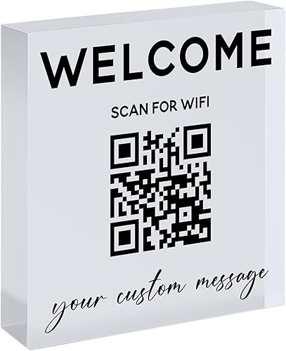 Personalized Wifi QR Sign - Wifi Scan and Connect, QR Code Scanner, Wifi Password Sign, What’s The Wifi Code, Guest Wifi Password, Rental Sign,