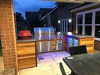 Vista 3 de Bonfire Puerta de acceso doble de cocina al aire libre,33x22 pulgadas,Puertas de barbacoa de acero inoxidable 304,CBADD,Plata