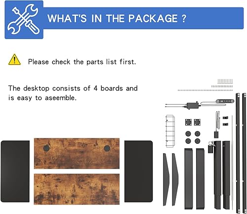 Miniatura 10 de BUNOEM Escritorio eléctrico de pie de altura ajustable escritorio de computadora de pie de 63 x 30 pulgadas escritorio de oficina en casa con