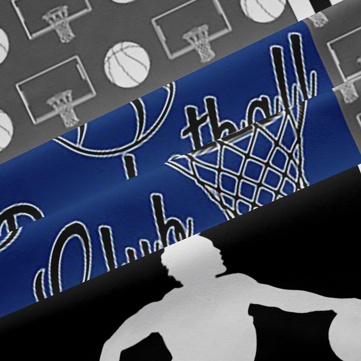 Tenda da basket per bambini, ragazzi e ragazze (2 pannelli, larghezza 166 x lunghezza 228 cm), tende per finestre sportive da gaming, giochi con la palla, oscuranti, idea regalo per gli