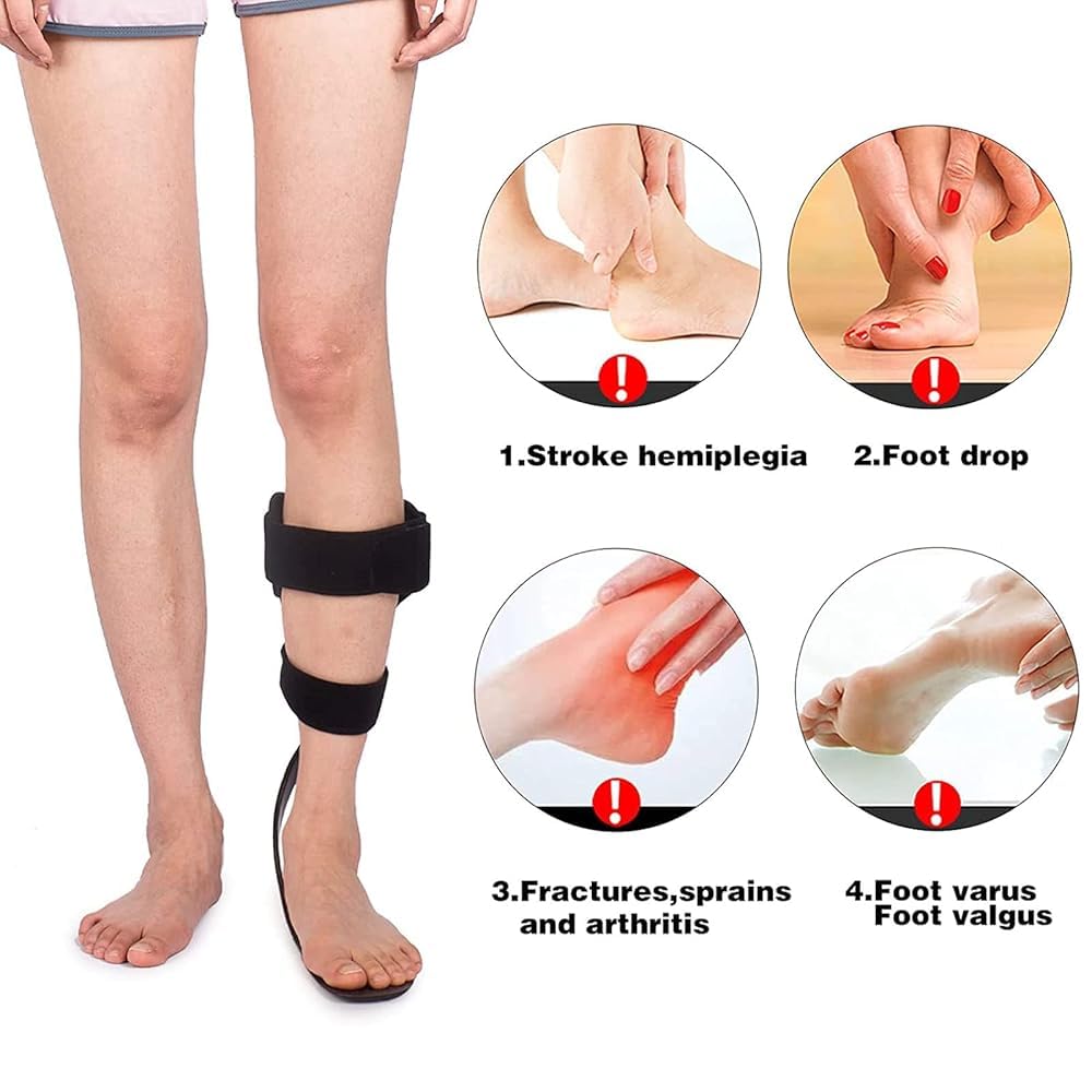 Soporte de caída de pie, ortesis de tobillo para recuperación de accidentes cerebrovasculares, soporte de hemiplejia, estiramiento de tendones y pantorrillas, soporte de asistencia para la marcha