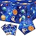3 Pack Space Tablecloth Outer Space Themed Party Supplies Space Birthday Party Decorations Solar System Rectangle Plastic Table Cover Galaxy Planets Astronaut Party Decorations for Kids (54