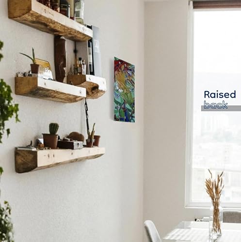 Miniatura 4 de 3dRose DPP_46759_1 Reloj de pared femenino con diseño de sirena y mariposas, indómito, Art Nouveau, 10.0 in x 10.0 in