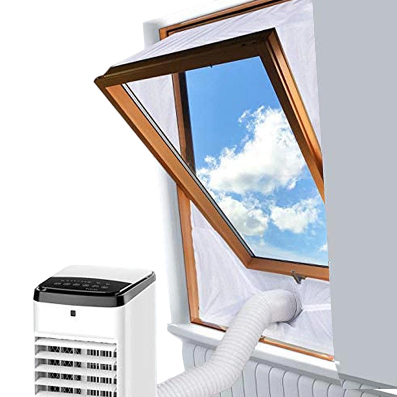 Kit di Sigillatura per Finestra per Aria Condizionata Portatile Tubo di | Kit per Finestra per Climatizzatore Mobile per Uso in Appartamento, Camere, Soggio