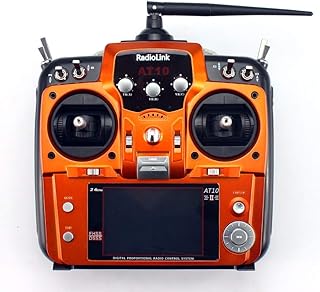 Hockus Accessories with R12DS Receiver AT10 II 2.4Ghz 12CH RC Transmitter PRM-01 Voltage Return Module for RC Drone Quadcopter - (Color: Orange, CN)