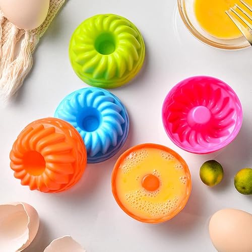 Miniatura 2 de Silicone Cupcake Muffin Baking Cups 12 Pack Reusable Nonstick Silicone Baking Cups Mini Cake Pan (Multicolor)