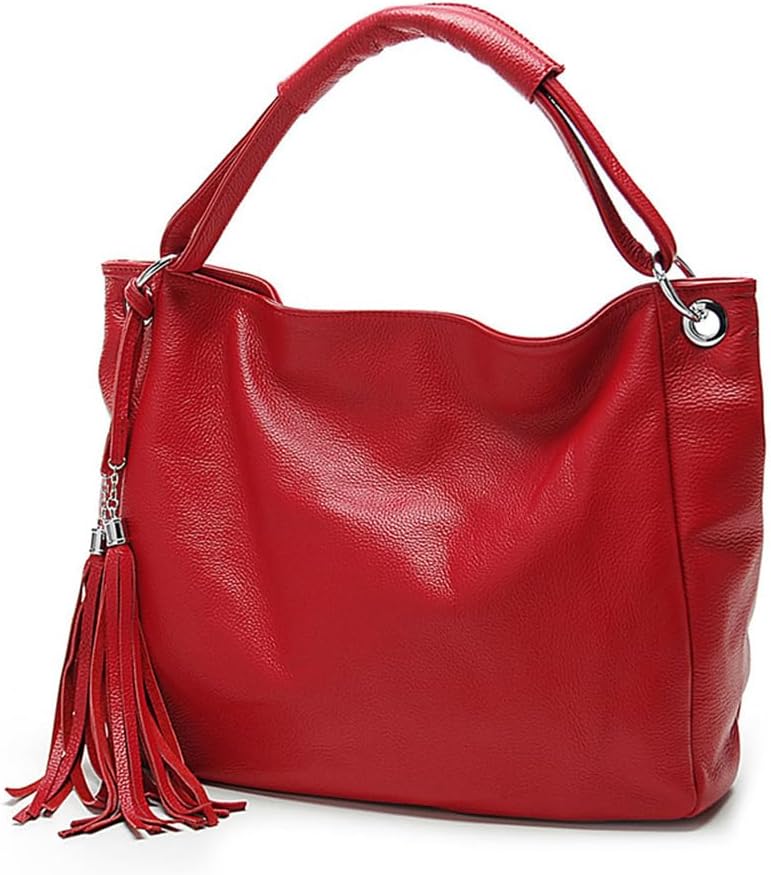 zency 100% Soft Genuine Leather Ladies Shoulder Bags Tassel Women's Handbag Messenger Satchel Crossbody