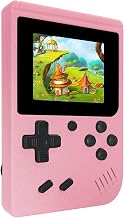 Mini Retro Handheld Games Console, Built-in 400 Video Games, Portable Video Gaming Player with 3.0 Inch IPS Screen and Rechargeable Battery(Pink)