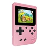 Mini Retro Handheld Games Console, Built-in 400 Video Games, Portable Video Gaming Player with 3.0 Inch IPS Screen and Rechargeable Battery(Pink)