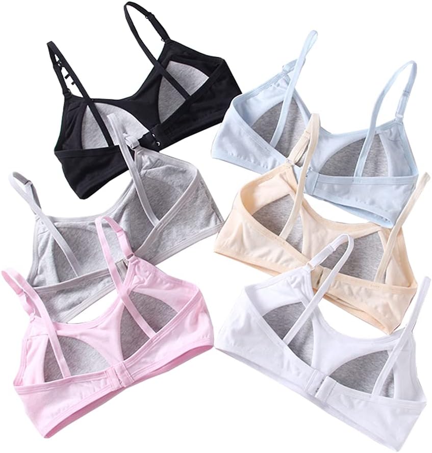 Herepai Big Girls Bra Comfort Flex Fit Seamless for Girl Teens with Adjustable Straps, Pull-on Design