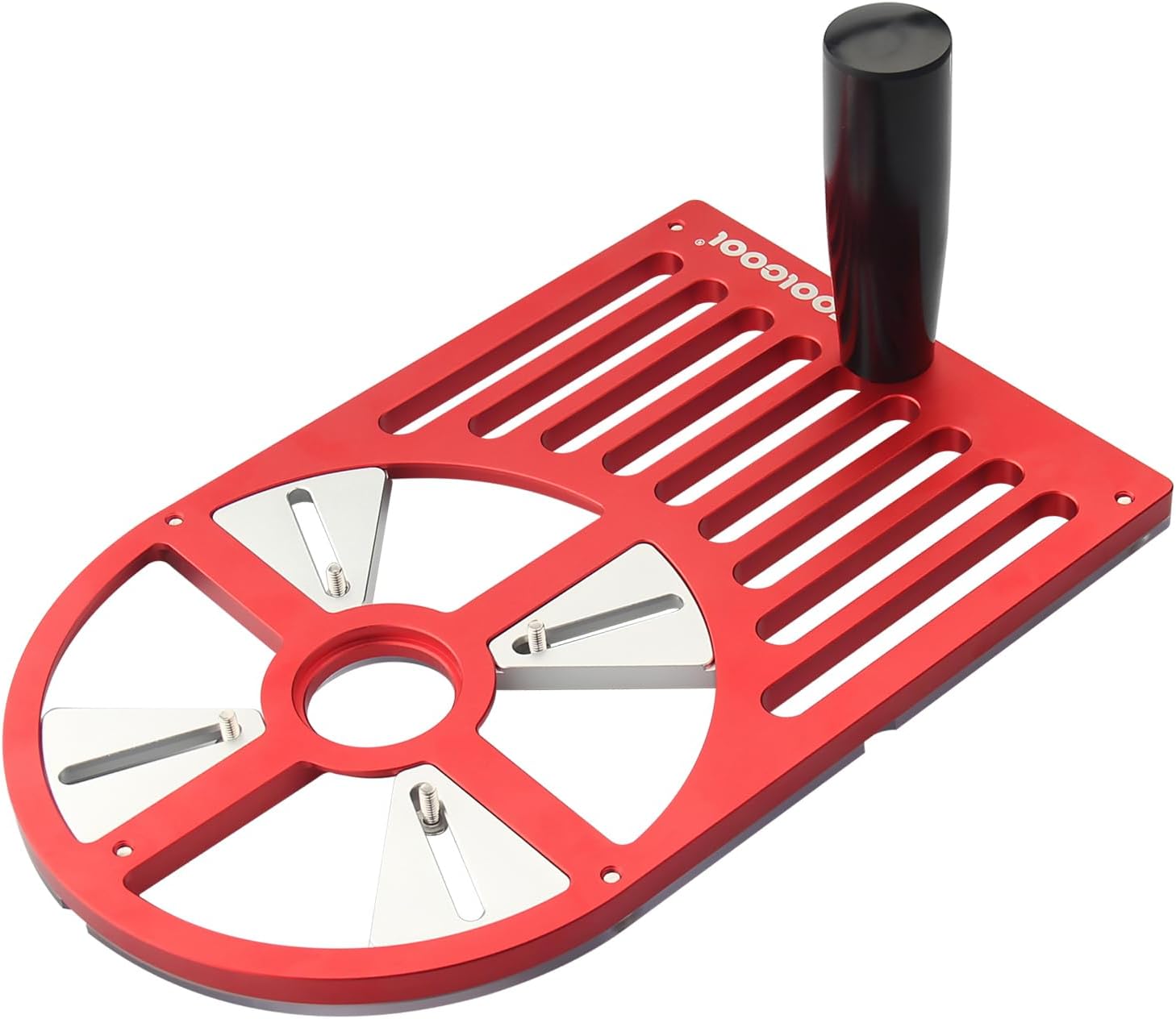 TOOLCOOL Universal Trim Router Base Plate Router Accessories Aluminum Alloy Clear Acrylic Sub Base Fits for DeWalt, Makita, Festool, Milwaukee Router etc