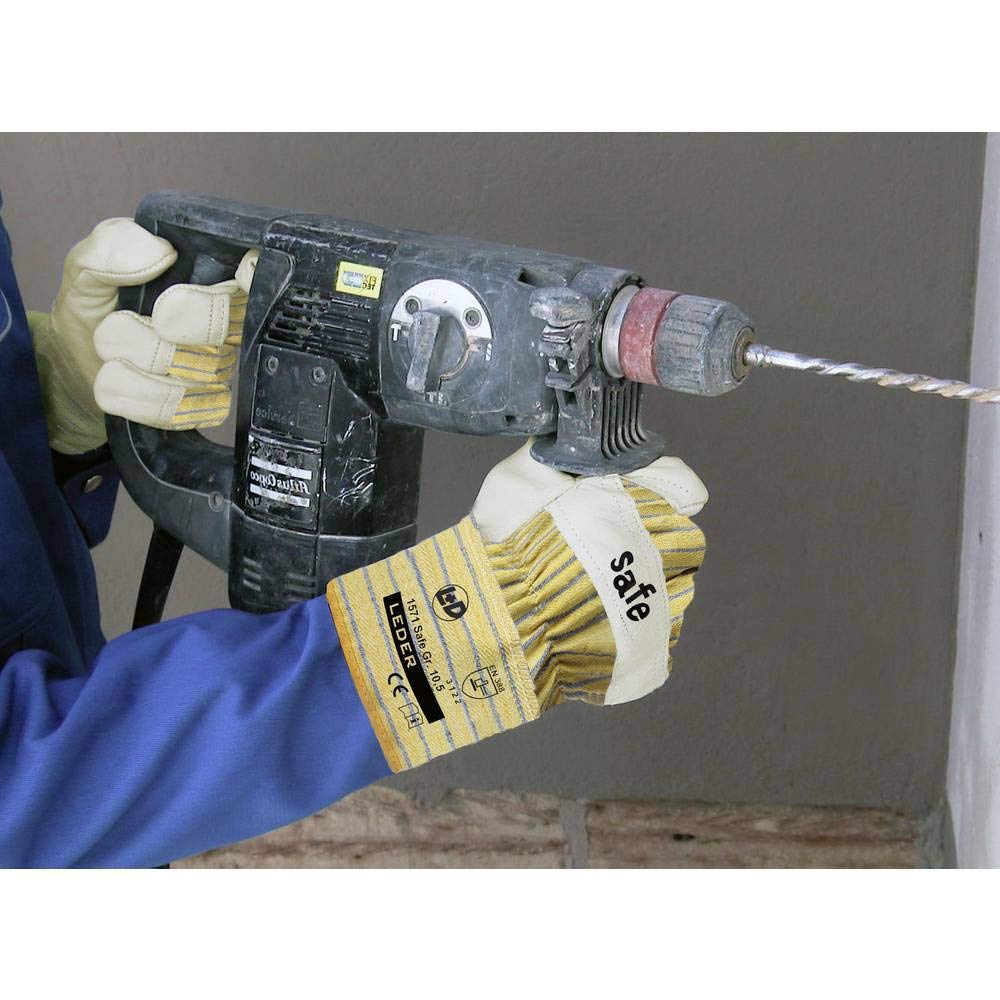 Guanti Da Lavoro In Pelle Di Vacchetta Worky L+D Robust 1576 - Taglia XL, EN 388:2016 - 4