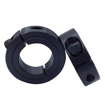2Pcs Carbon Steel Single Split Shaft Collars Bore 1 inch Out Diameter 1 3/4