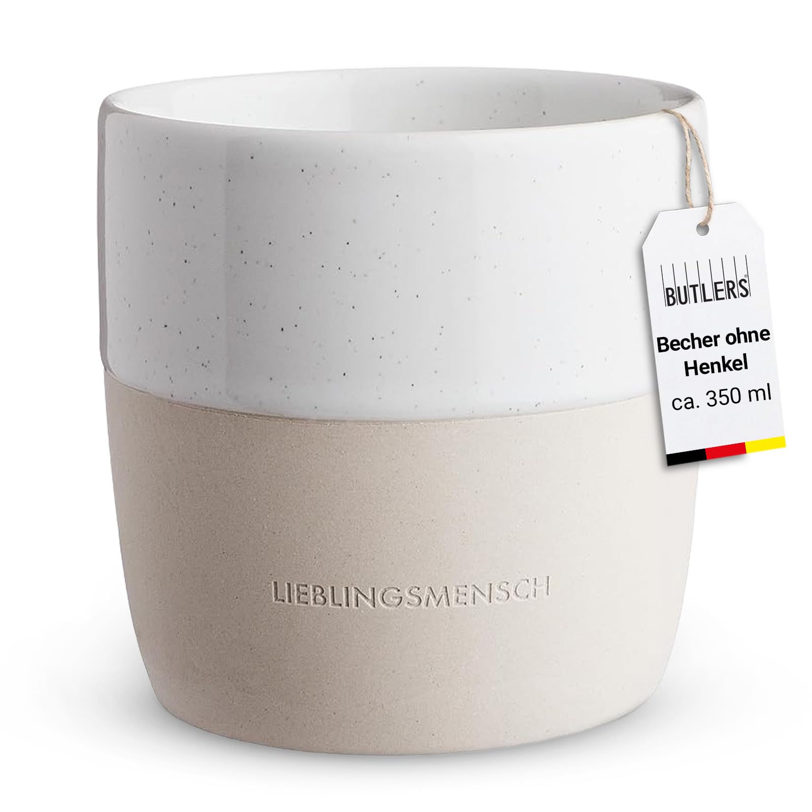 BUTLERS ME TIME Tasse Lieblingsmensch, Becher Steinzeug, ca. 350 ml