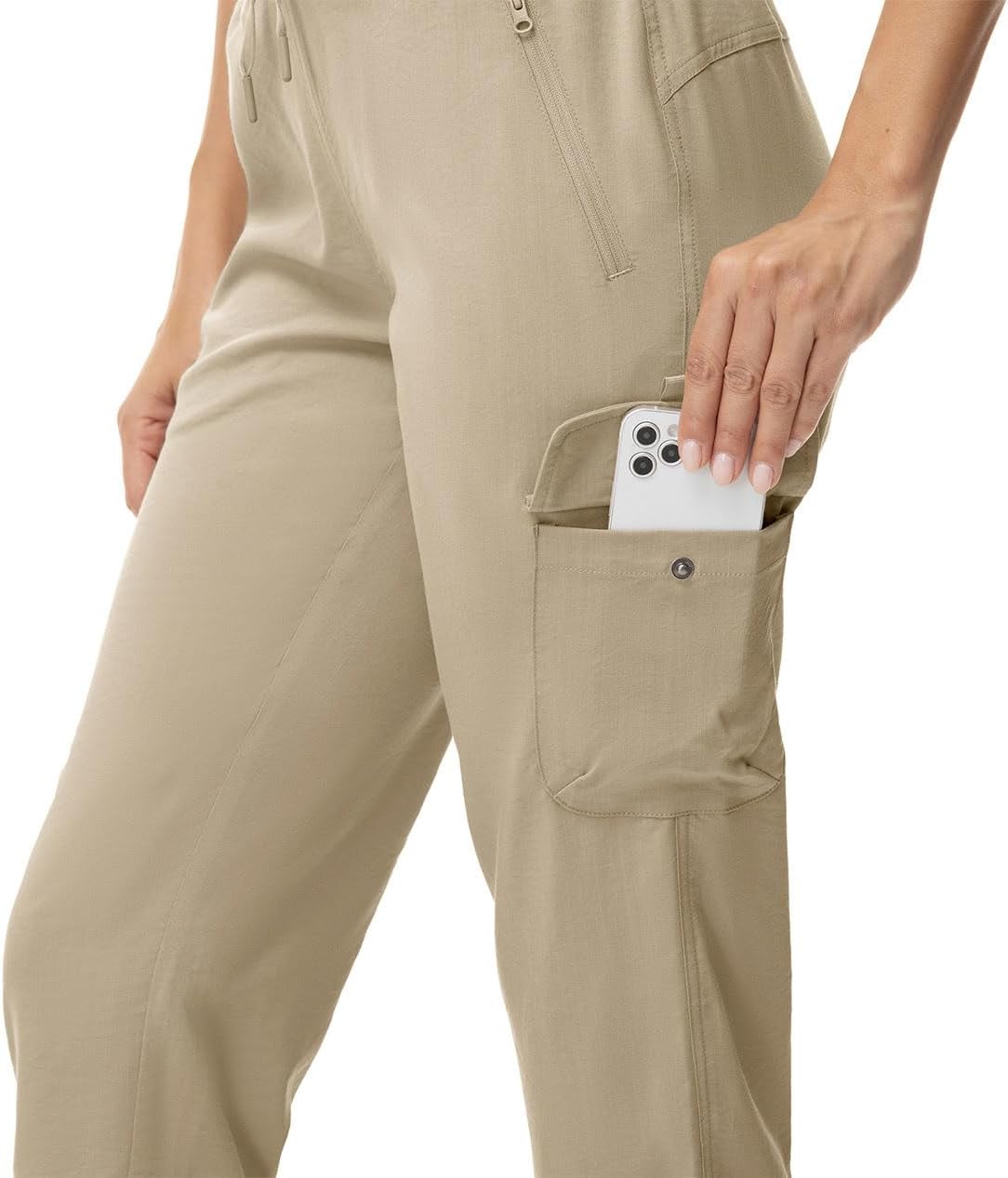 YSENTO Womens Cargo Capri Pants with Pockets Summer Bottoms Lightweight Quick Dry Hiking Athletic Joggers