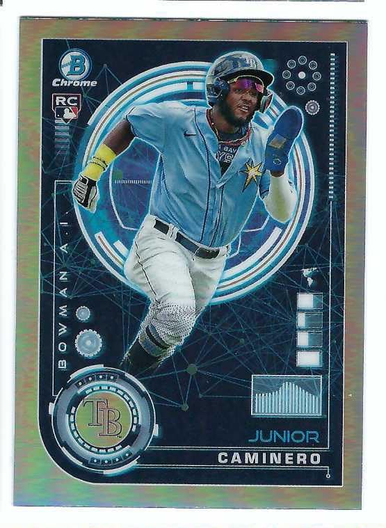 JUNIOR CAMINERO 2024 Bowman Chrome AI #BAI-20 Baseball Rookie Card RC Tampa Bay Rays