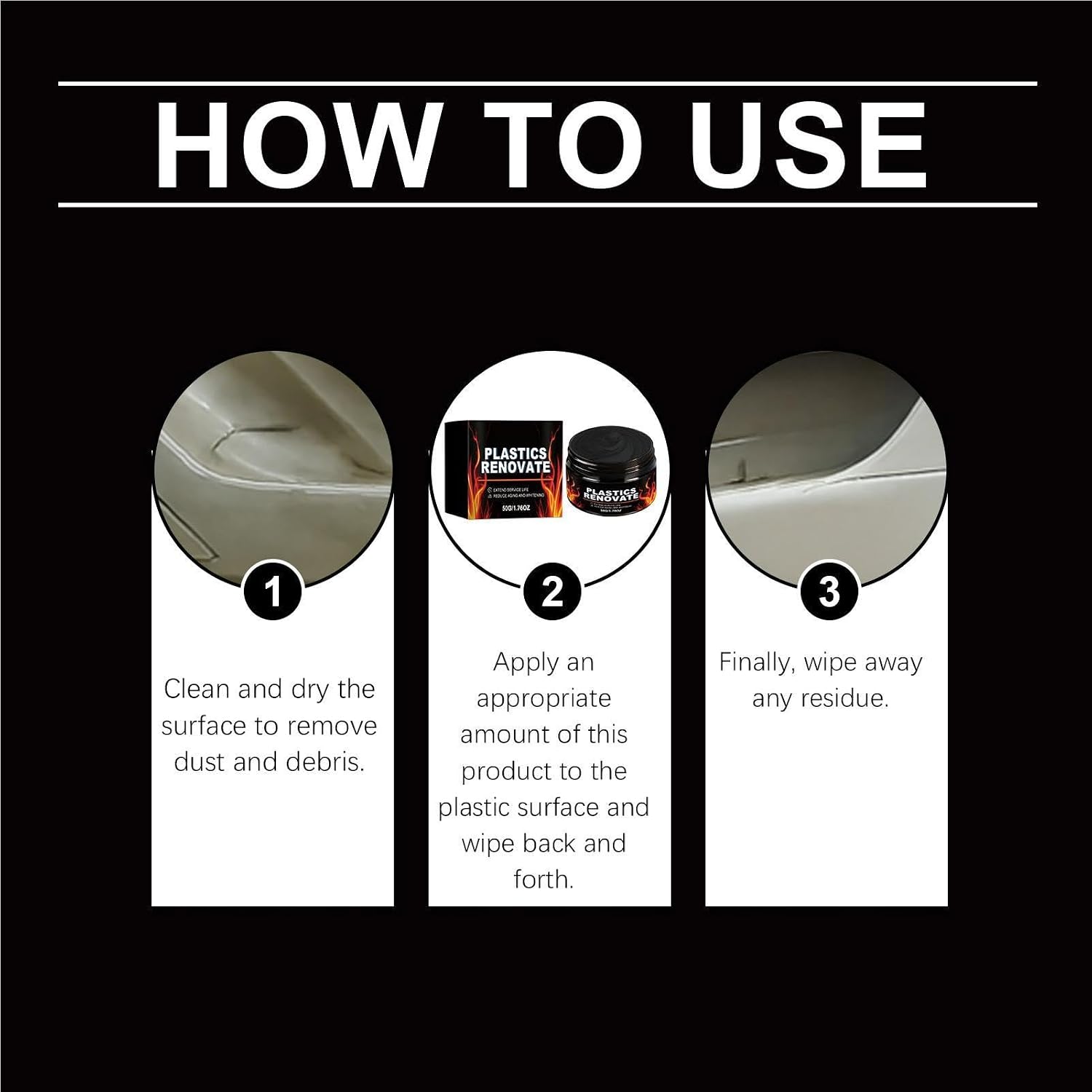 Car Interior Renovation Cream, 50g Restore Paste, Dashboard Shine Dressing