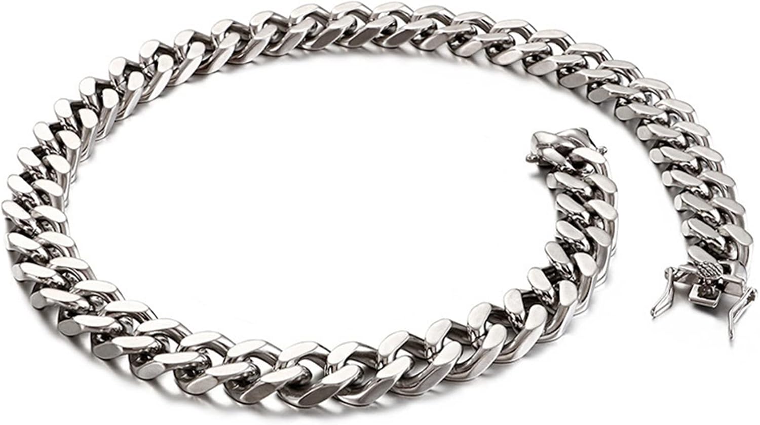 14mm Stainless Steel Mens Womens Necklace Chain Thick Curb Chain 50-76CM