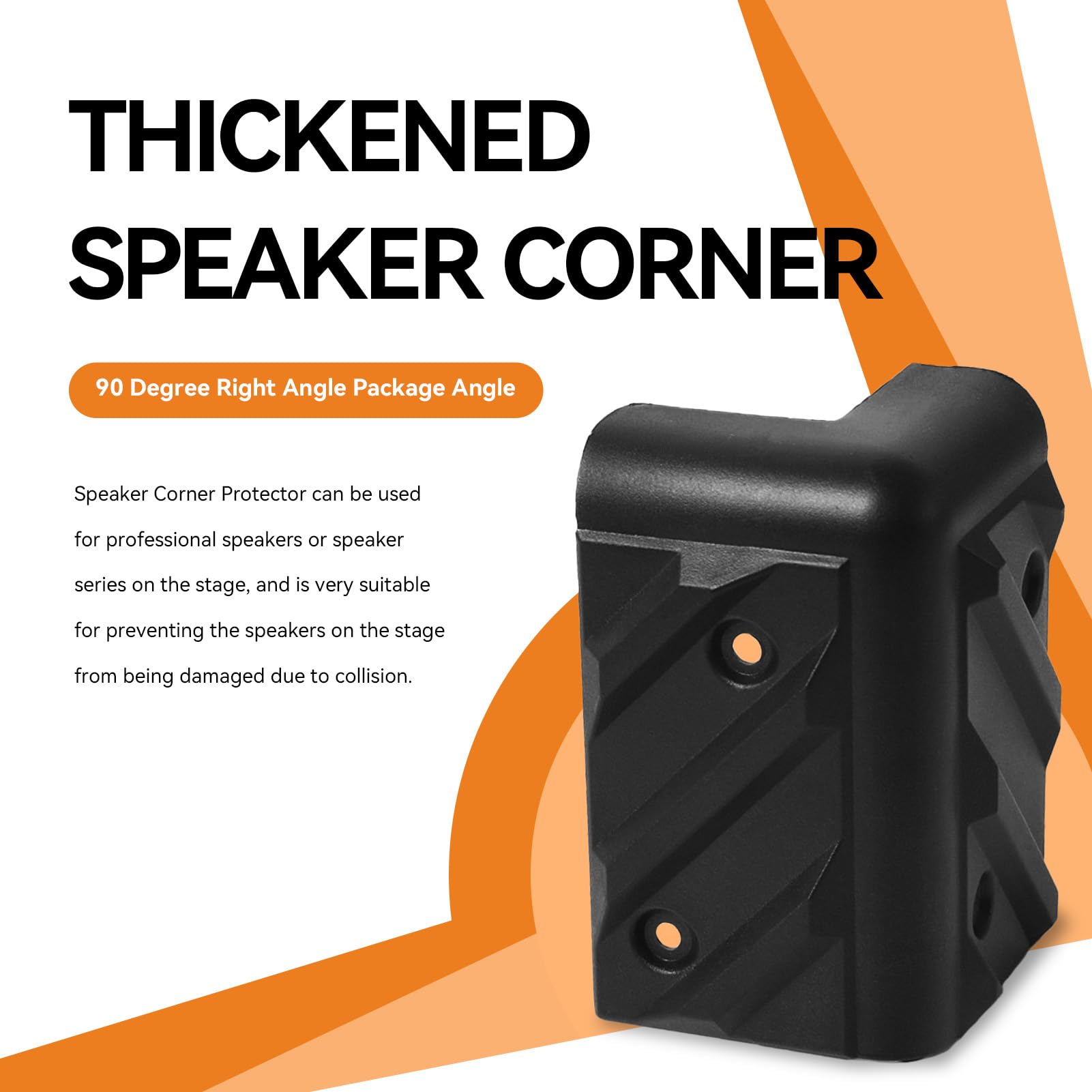 Cyrank 8 Pezzi Protezione angolare Altoparlante, Ispessimento dell'Armadio, Protezione d'angolo, Protezione angolare Angolo Rettangolare con Kit a Vite per l'amplificatore di Chitarra Mobile Stopaker