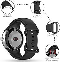 Vista 2 de Band Compatible with Google Pixel Watch 1/2/3/4 (41mm), Soft Silicone Sport Replacement Straps Bracelet for Google Pixel Watch 41mm