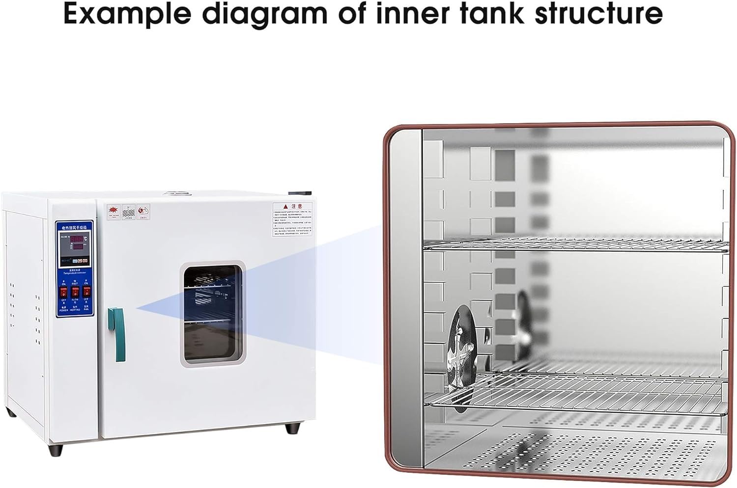 Chauffage électrique à température constante - Four de laboratoire silencieux à température constante - Four en acier inoxydable - Affichage numérique intelligent - Séchoir industriel (taille : 136 L)