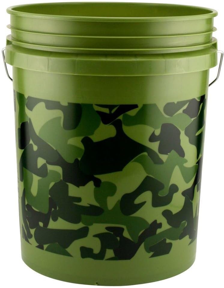 Pail,5-Gal Camouflage Plastic