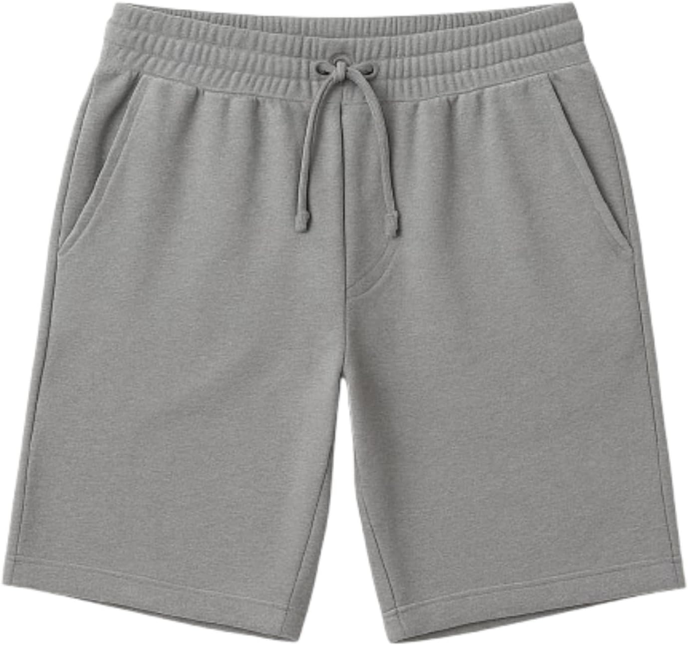 Men's Casual Cotton Drawstring Athletic Shorts, Gray