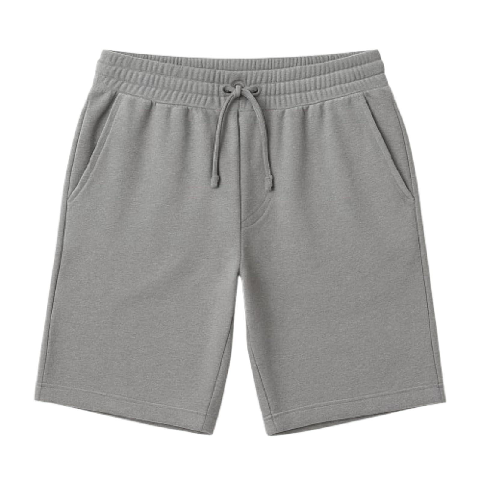 Mens Casual Cotton Drawstring Athletic Shorts Gray