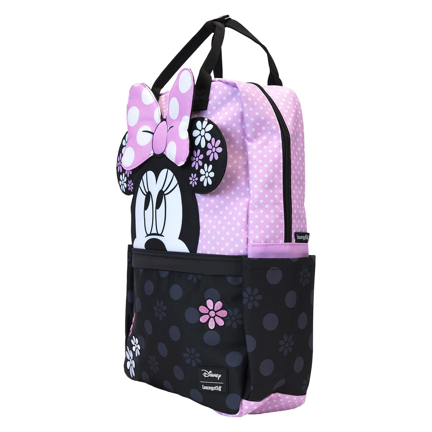 Loungefly Disney Minnie Floral Rock The Dots pełnowymiarowy nylonowy plecak