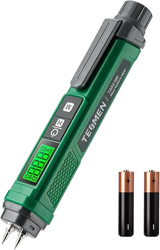 Wood Moisture Meter, TESMEN TWM-186 Portable Pen Moisture Meter, Pin-Type