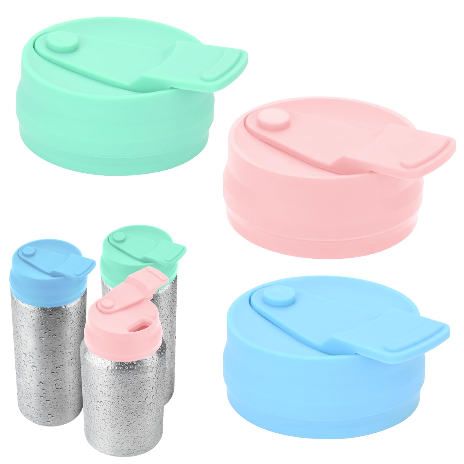 Couvercle en silicone réutilisables canette soda bière jus boisson 3pcs