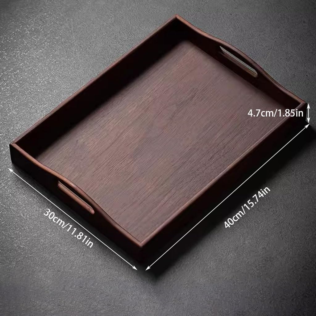 Plateau de service en noyer japonais. Ce plateau peut être utilisé à la maison comme plateau à thé et convient également comme plateau de rangement dans les hôtels et restaurants. Plateaux pour manger