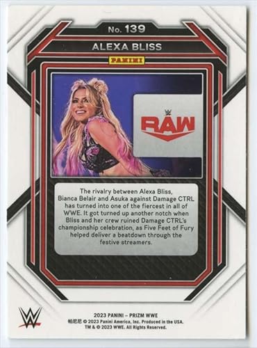Miniatura 2 de 2023 Panini Prizm WWE #139 Alexa Bliss Raw Wrestling Trading Card