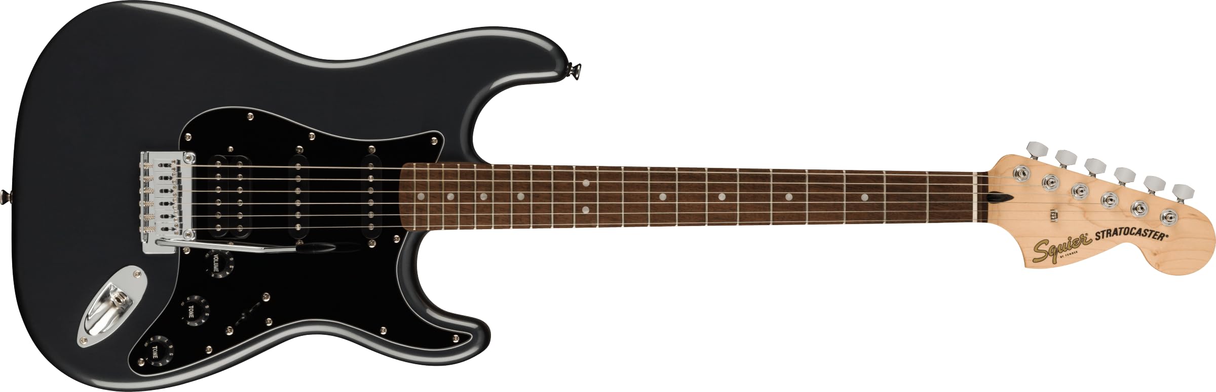 Fender Squier Affinity Strat HSS Pack CFM - mit Frontman 15G Combo Schwarz, Inklusive kostenloser virtueller Kurse auf Fender Play