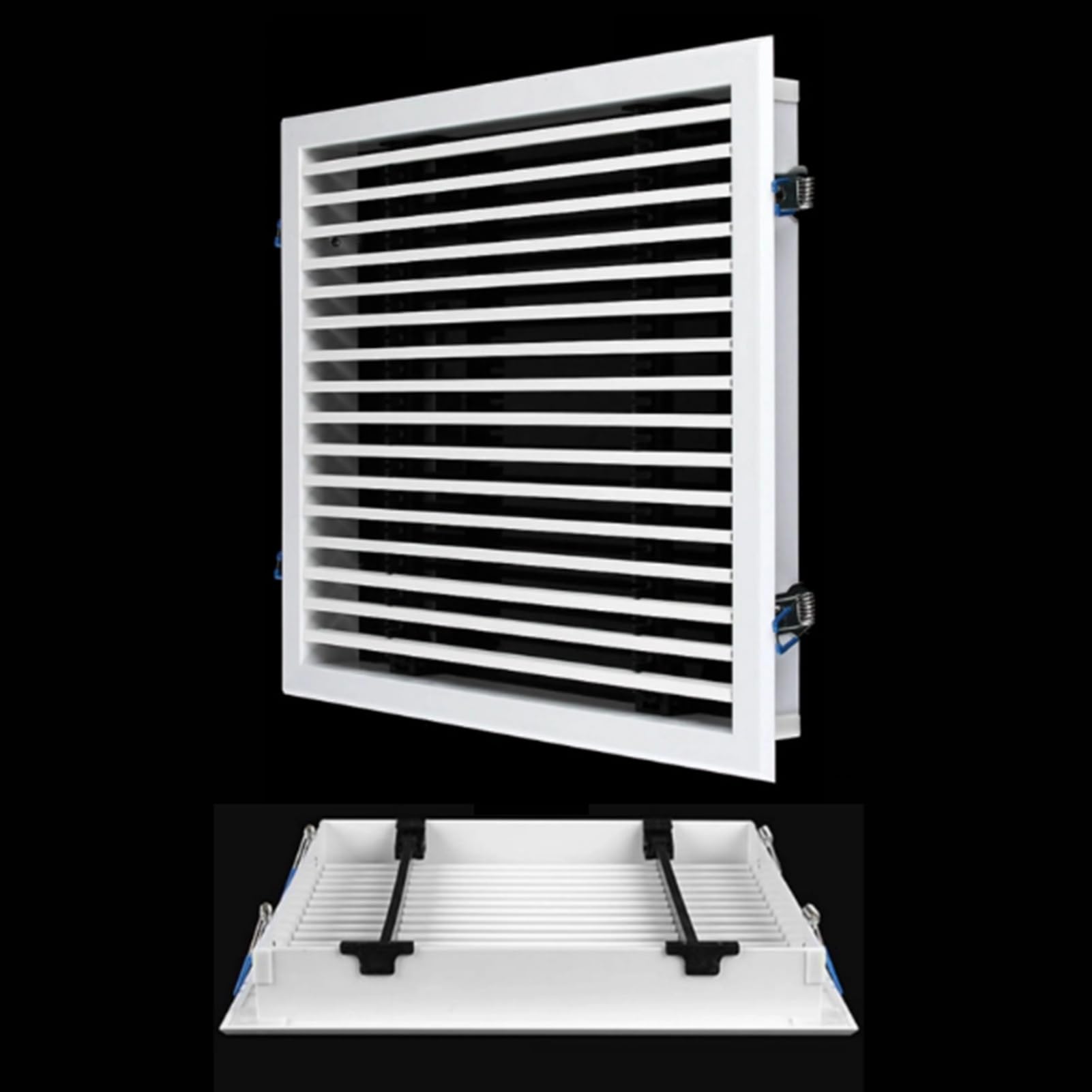 Panel De Acceso Plomería Con Apertura/cierre, Rejilla Del Filtro Aire | Con ángulo de rejilla ajustable de pantalla, parrilla de cubierta de ventilación HVAC for techo(300x300mm)
