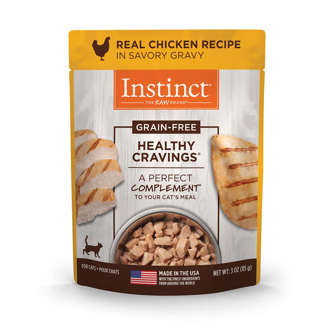 Instinct Healthy Cravings Grain Free Real Chicken Recipe Natural Wet Cat Food Topper By Nature'S Variety, 3 Oz (Pack of 24)