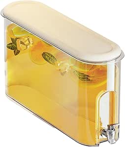Amazon.com | 4L Water Container Juice Dispenser with Tap, Slim Fridge ...