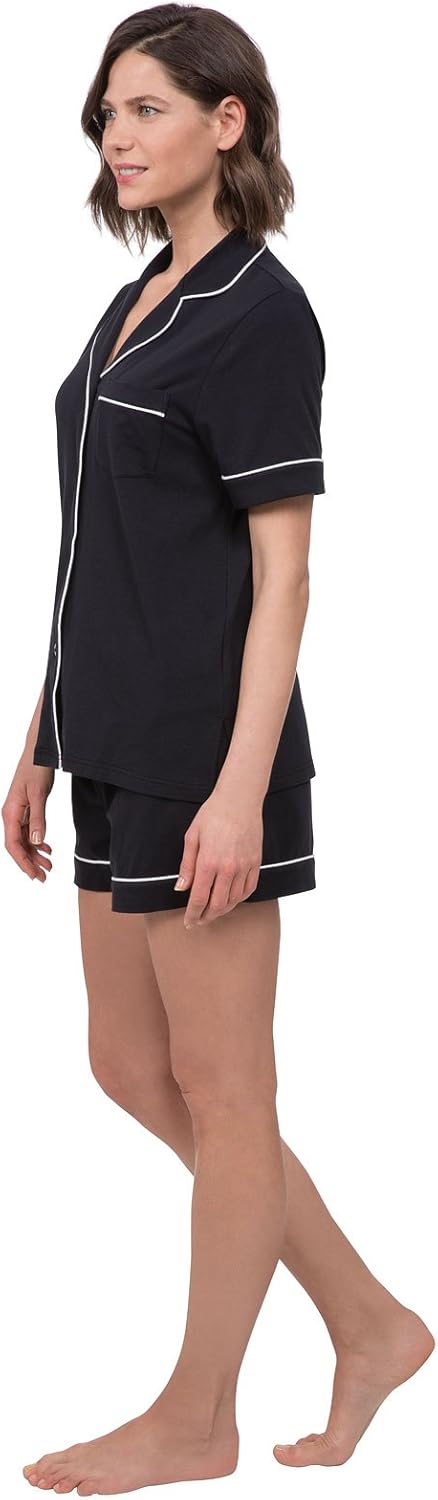 PajamaGram Pajamas For Women - Womens Pajama Short Sets, 100% Cotton - Image 3