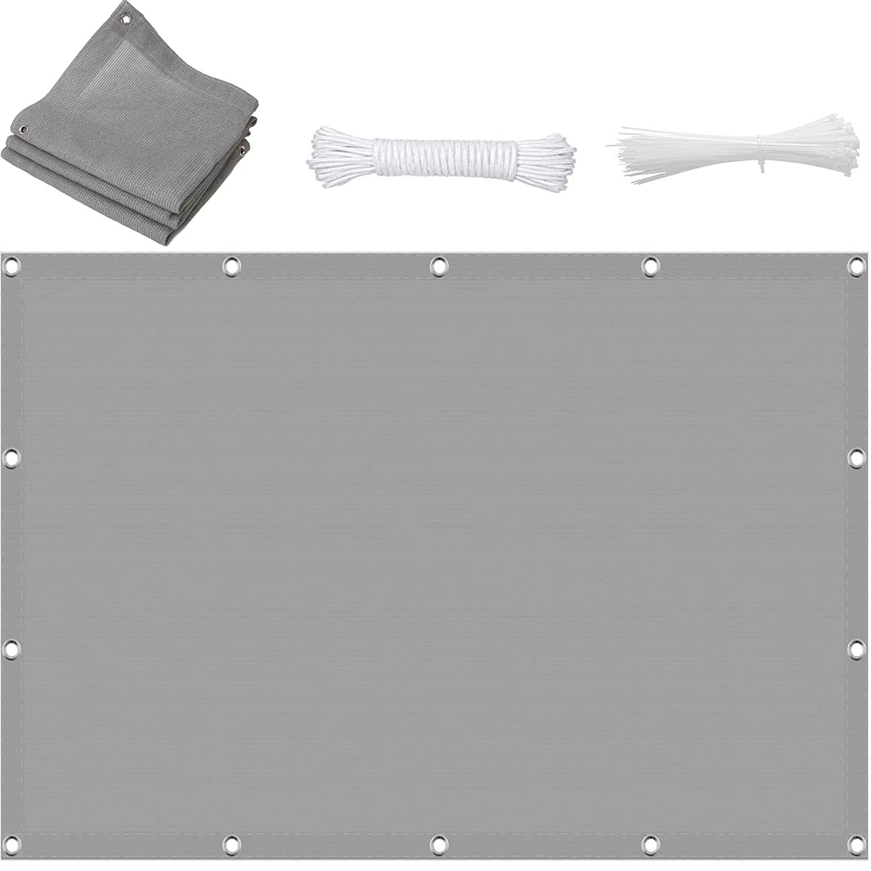 Voile d'ombrage rectangulaire 1.4x2m contre la chaleur et le vis-à-vis
