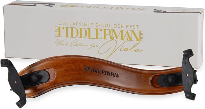 Fiddlerman Wood Viola Shoulder Rest for 15-16.5" Violas, Collapsible and Height-Adjustable Feet