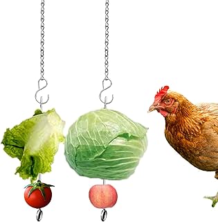 Chicken Vegetable Hanging Feeder Toy for Hens Pet Chicken Veggies Skewer Fruit Holder for Hens Large Bird