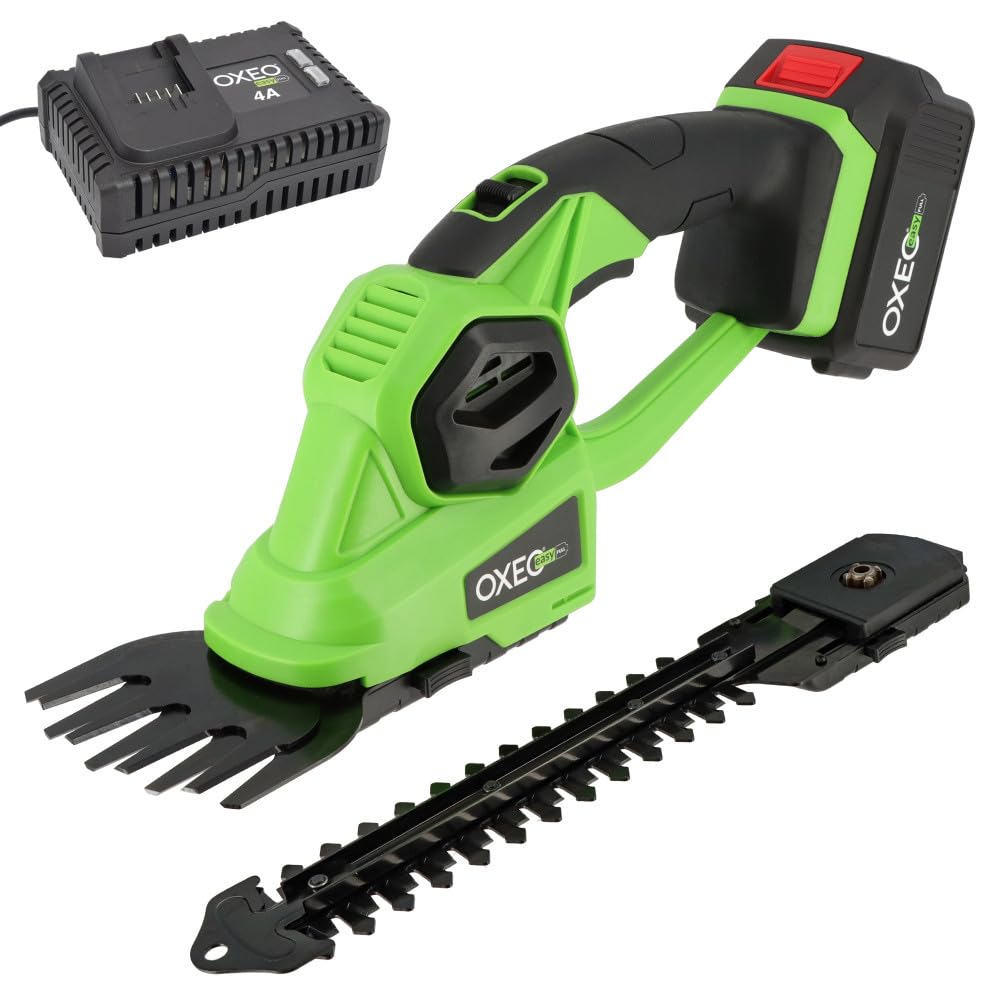 Cisaille à gazon - sculpte buisson taille haie sans fil 2en1 18V - 2 lames - Avec batterie 4Ah et chargeur super rapide 4A
