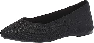 Skechers Women's Cleo-Skokie-Metallic Engineered Knit Skimmer Ballet Flat