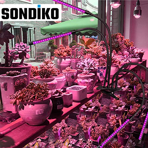 Sondiko LED Grow Light, Full Spectrum Plant Lights for Indoor Plants with Auto On Off 3/9/12H Timer, 10 Dimmable Levels, Adjustable Gooseneck, 3 Switch Modes by Sondiko - Image 7
