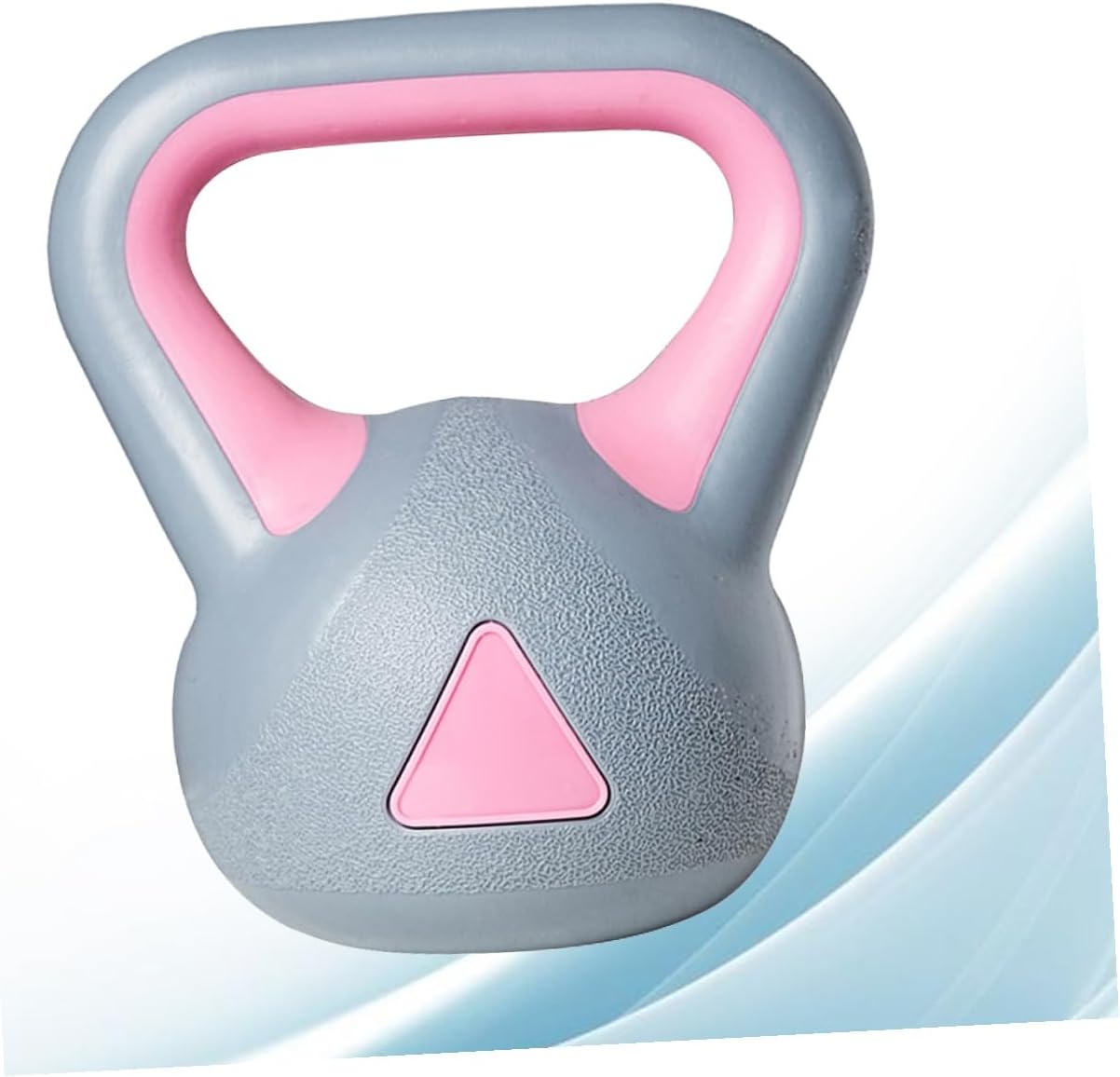 SUPVOX Fixed Rubberized Kettlebell 4kg Women’s Fitness Weight for Home Strength Training Exercise Gray Pink