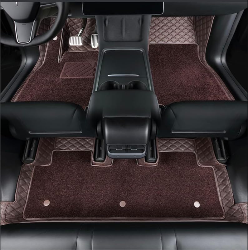 Image of Obsidian | 7D Premium Diamond Car Foot Mat with Luxurious & Elegant Look | 100% Waterproof and Dust Proof | Custom Fitted Car Floor Tray Mat for Audi Q8 - Coffee
