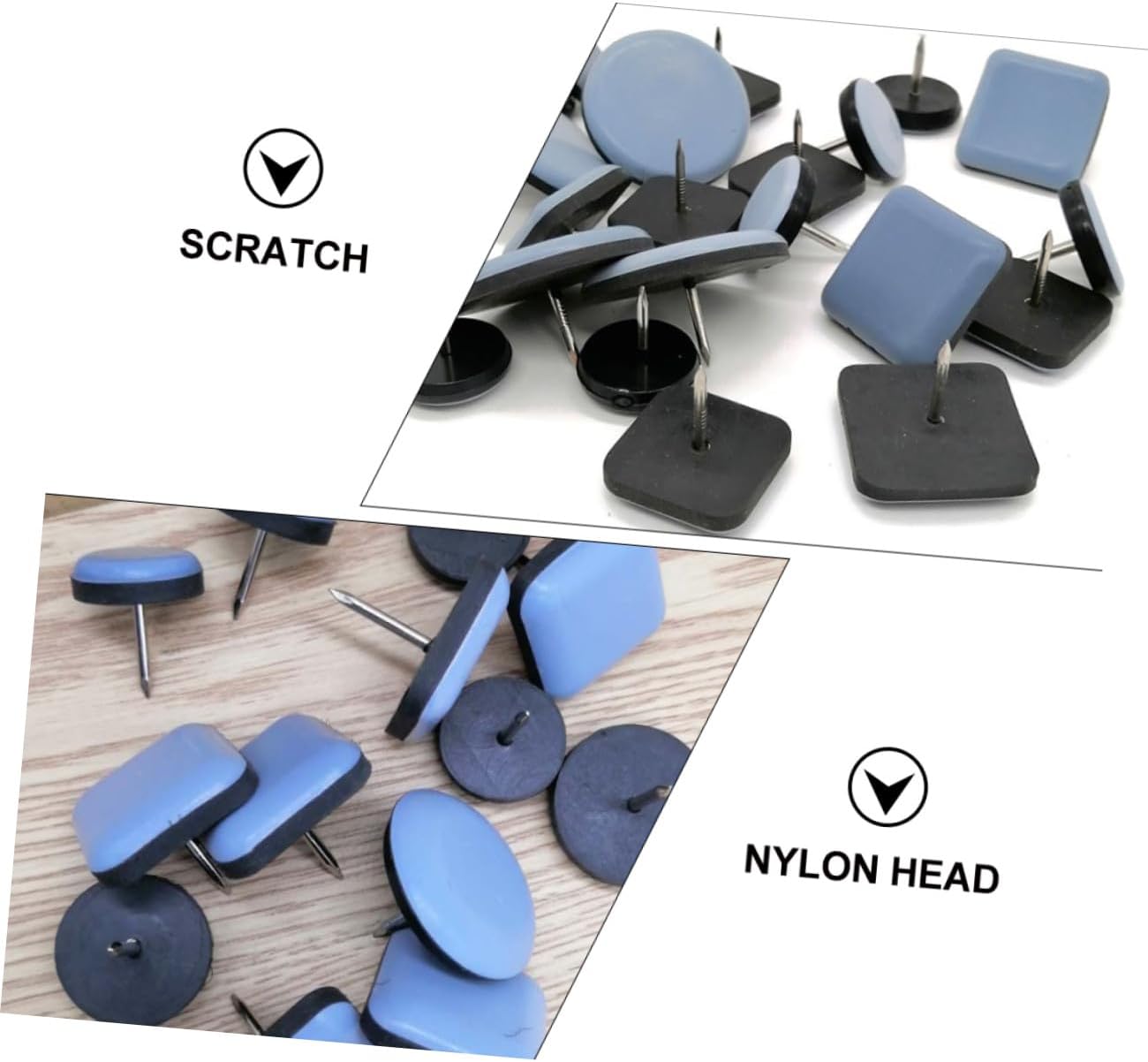 60pcs Nail Glide for Chairs Desks Slip Floor Protectors Longevity Strength